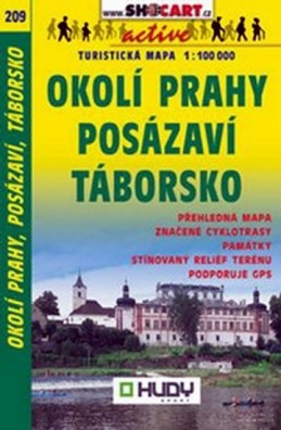 Okolí Prahy - Posázaví, Táborsko - turistická mapa - neuveden