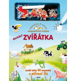Domácí zvířátka - Namaluj & smaž - Magnetická knížka