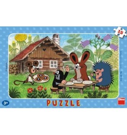 Krtek na návštěvě - Puzzle 15 deskové