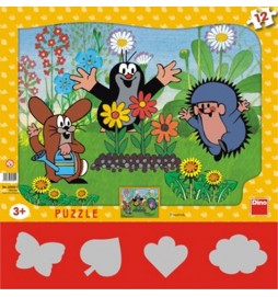 Krtek zahradník - Puzzle 12 tvary