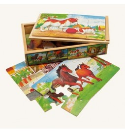 Puzzle v krabičce - zvířátka