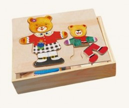 Puzzle šatní skříň - madvědice + medvídek - neuveden