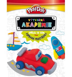 Play-Doh! Výtvarná akademie - Udělej si sám dopravní prostředky (Kniha s modelínou)