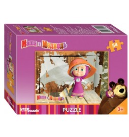 Puzzle mini 54 Máša a Medvěd - Malujeme