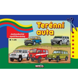 Terénní auta - Jednoduché vystřihovánky