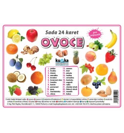 Sada 24 karet - ovoce