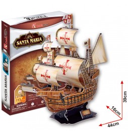 3D Puzzle Santa Maria, 113 dílků