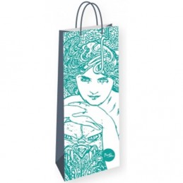 Alfons Mucha - Emerald - dárková taška na lahev - neuveden