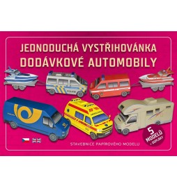Jednoduchá vystřihovánka dodávkové automobily - Stavebnice papírového modelu