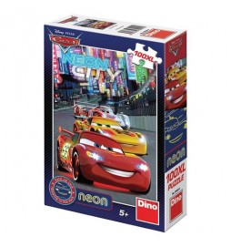 Auta - Neon puzzle 100 XL dílků