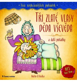 Tisíc nejkrásnějších pohádek - Tři zlaté vlasy děda Vševěda a další pohádky ( Audio + kniha)