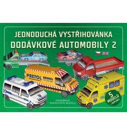 Jednoduchá vystřihovánka dodávkové automobily 2 - Stavebnice papírového modelu