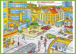 In der Stadt / Ve městě - Naučná karta - neuveden